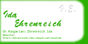 ida ehrenreich business card